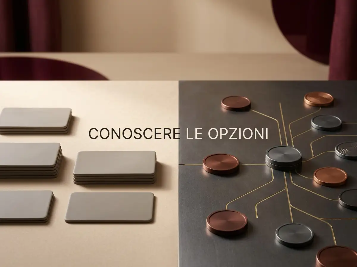 Carte neutre, forme di monete digitali e linee di collegamento su una superficie chiara